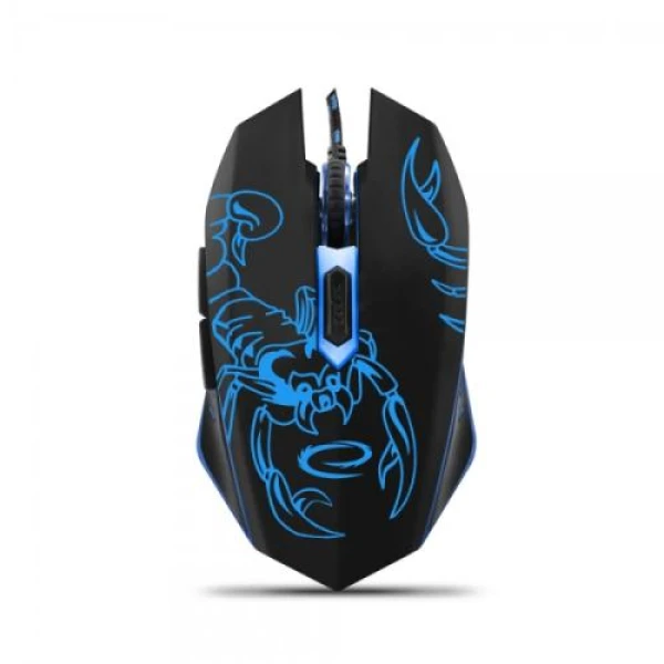 Миша Esperanza MX203 (EGM203B) Black/Blue, Optical, USB, 2400 dpi, підсвічування