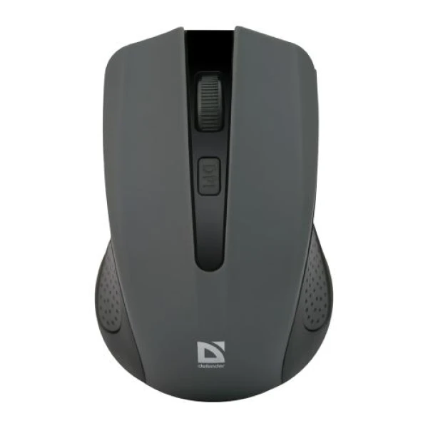 Миша бездротова Defender Accura MM-935, Gray/Black, USB, оптична, 800/1200/1600 dpi, 4 кнопки, 2xAAA, покриття "Soft Touch" (52936)