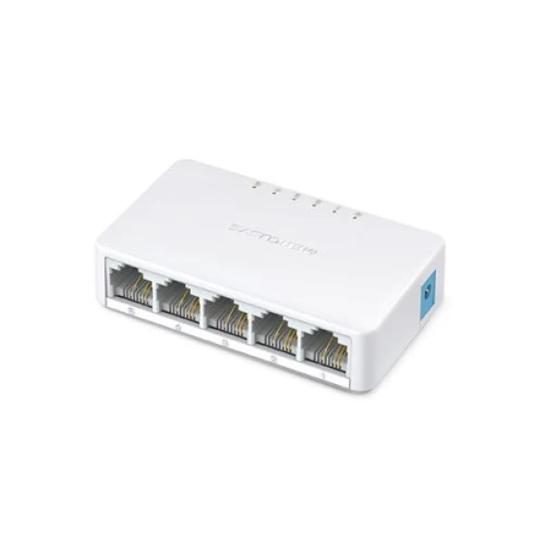 Комутатор Mercusys MS105, 5x10/100 Mb/s, пластиковий корпус, некерований