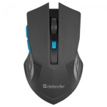Миша бездротова Defender Accura MM-275, Black/Blue, USB, оптична, 800/1200/1600 dpi, 6 кнопок, 1xAA (52275) - Зображення 2