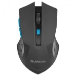 Миша бездротова Defender Accura MM-275, Black/Blue, USB, оптична, 800/1200/1600 dpi, 6 кнопок, 1xAA (52275) - Зображення 2
