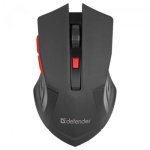 Миша бездротова Defender Accura MM-275, Black/Red, USB, оптична, 800/1200/1600 dpi, 6 кнопок, 1xAA (52276) - Зображення 2