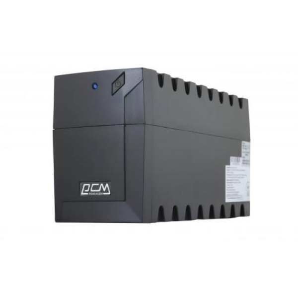 Джерело безперебійного живлення PowerCom RPT-1000AP Schuko Black, 1000 ВА, 600 Вт, лінійно-інтерактивний, AVR, 3 розетки (Schuko), батарея 12В/9Аг x 1 шт