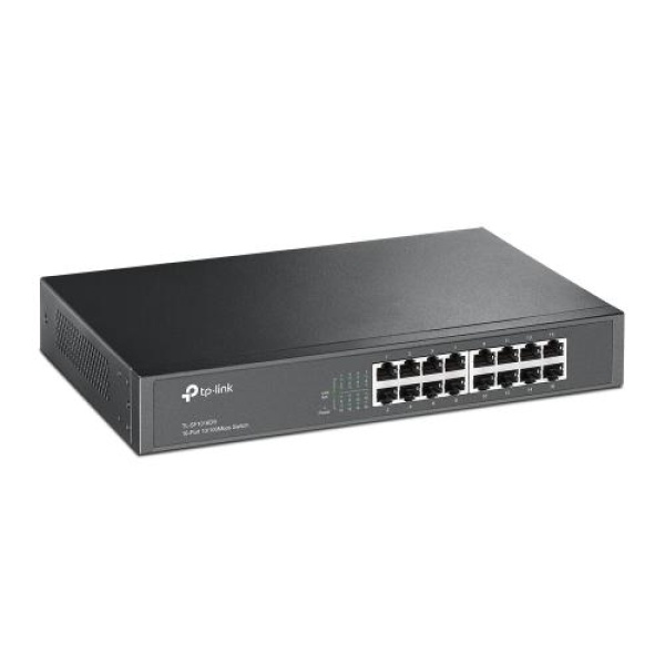 Комутатор TP-LINK TL-SF1016DS 16xFE, некерований, стійковий