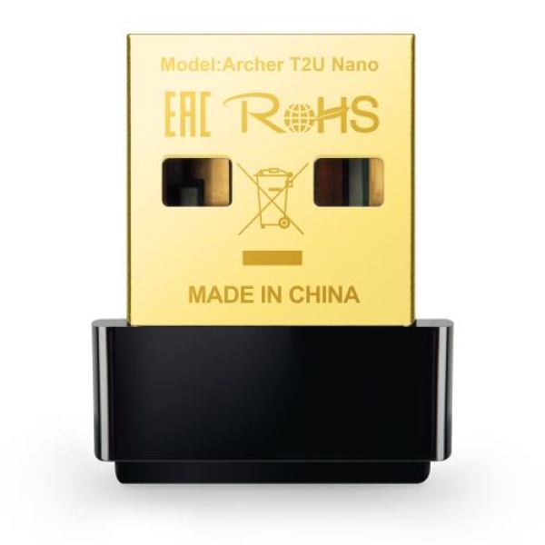 Мережевий адаптер USB TP-LINK Archer T2U Nano / AC600 Wireless  802.11ac Dual Band USB Adapter, mini-size, USB 2.0