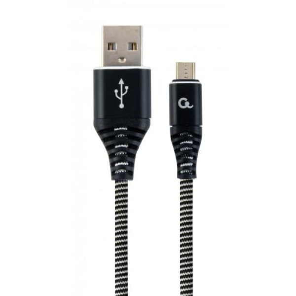Кабель USB 2.0 AM - microUSB (5P), 1 м, Black, Cablexpert, 2.1A (CC-USB2B-AMmBM-1M-BW)