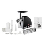 М'ясорубка Ardesto MGL-2250R Black, 1800W, 3 диски, реверс, насадки для терки/шинкування  /2і1, для домашніх ковбас, для кеббе, продуктивність 2 кг/хв, реверс - Зображення 2