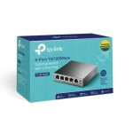 Комутатор TP-LINK TL-SF1005P, 5x10/100Mb/s, 4xPoE 56W, пластиковий корпус, некерований - Зображення 5