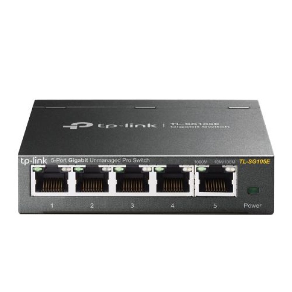Комутатор TP-LINK TL-SG105E, 5x100/1000 Mb/s, металевий корпус, керований