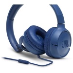 Навушники JBL Tune 500, Blue, 3.5 мм, мікрофон, однокнопковий пульт керування, технологія "Pure Bass", складний дизайн, підтримка Siri та Google Now (JBLT500BLU) - Зображення 4