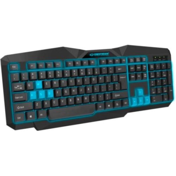 Клавіатура Esperanza Wired EGK201 ILLUMINATED USB UA Black-Blue (EGK201BUA)