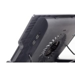 Підставка для ноутбука до 17" Gembird NBS-1F17T-01, Black, 1x150 мм fan, розмір - 370х265х33 мм, 578 г - Зображення 2