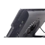 Підставка для ноутбука до 17" Gembird NBS-1F17T-01, Black, 1x150 мм fan, розмір - 370х265х33 мм, 578 г - Зображення 2