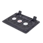 Підставка для ноутбука до 15" Gembird NBS-2F15-01, Black, 2x125 mm fan, размер - 340 х 250 х 23 мм, 450 г - Зображення 2