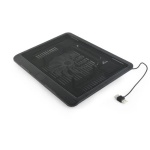 Підставка для ноутбука до 15.6" Gembird NBS-1F15-04, Black, 1x120 mm fan, розмір - 330 х 250 х 25 мм, 320 г - Зображення 2