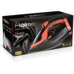 Праска Holmer HIC-2538, Black/Red, 2500W, кераміка, паровий удар 130 г/хв, постійна подача пари 30 г/хв, вертикальне відпарювання, очищення від накипу (HIC-2538) - Зображення 6
