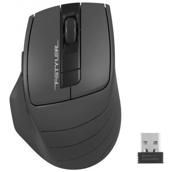 Миша A4Tech Fstyler FG30S, Gray, USB, бездротова, оптична, безшумна, 1000/1600/2000 dpi, 125 Hz, 6 кнопок, 1xAA