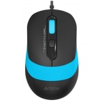 Миша A4Tech Fstyler FM10S 1600dpi Black+Blue, USB, безшумна