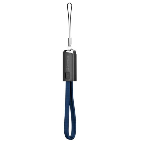 Кабель USB 2.0 AM - microUSB (5P), 20 см, Blue, ColorWay, 2.4A (CW-CBUM022-BL)