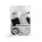 Перехідник HDMI (M) - VGA (F), Cablexpert, Black, 15 см (A-HDMI-VGA-04) - Зображення 2