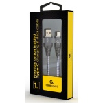 Кабель USB AM - Type-C, 1 м, Grey, Cablexpert, 2.1A (CC-USB2B-AMCM-1M-WB2) - Зображення 2