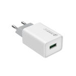 Мережевий зарядний пристрій ColorWay, White, 1xUSB, 3A, QC3.0 (CW-CHS013Q-WT) - Зображення 3