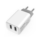 Мережевий зарядний пристрій ColorWay, White, 10 Вт, 2xUSB, Auto ID (CW-CHS015-WT)