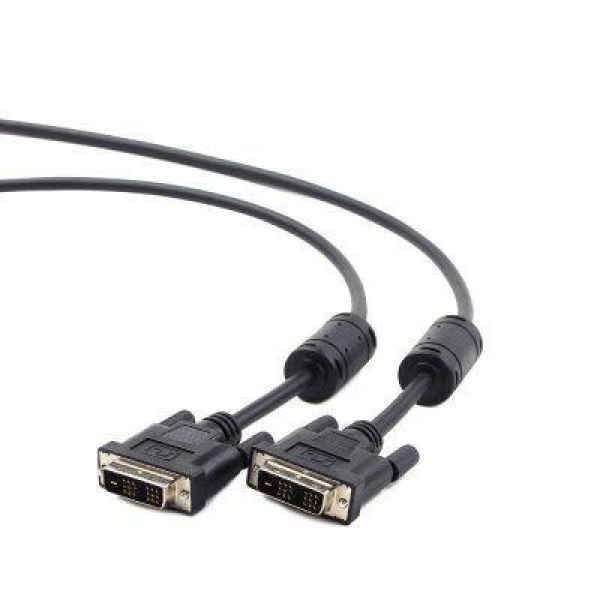 Кабель DVI-D (M) - DVI-D (M), 5 м, Black, Viewcon, 24/24 (VC-DVI-104-5M)
