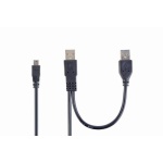 Кабель USB 2.0 AM - miniUSB (5P), 0.9 м, Black, Cablexpert, додаткове USB живлення (CCP-USB22-AM5P-3) - Зображення 2