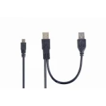 Кабель USB 2.0 AM - miniUSB (5P), 0.9 м, Black, Cablexpert, додаткове USB живлення (CCP-USB22-AM5P-3) - Зображення 2