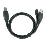 Кабель USB 2.0 AM - miniUSB (5P), 0.9 м, Black, Cablexpert, додаткове USB живлення (CCP-USB22-AM5P-3) - Зображення 3