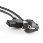 Кабель живлення від мережі PC-186, Black, 1.8 м, Cablexpert, CEE 7/7 - IEC C13, 3x0.75 мм², кутовий роз'єм (PC-186A-VDE)