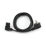 Кабель живлення від мережі PC-186, Black, 1.8 м, Cablexpert, CEE 7/7 - IEC C13, 3x0.75 мм², кутовий роз'єм (PC-186A-VDE) - Зображення 2