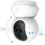 IP камера TP-Link Tapo C200, White, 2 Мп(1920x1080/15 fps), 1/2.8"CMOS,H.264, f/2.4, f=4 мм,WiFi (2.4 GHz), кут огляду до 360°/ 114° по горизонталі/вертикалі, день/ніч,ІЧ-підсвічування 850 нм до 9 м,двосторонній аудіозв'язок,microSD, iOS 10+ / Androi
