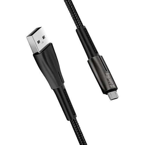 6703a841e6ace.jpg Кабель USB 2.0 AM - microUSB (5P), 1 м, Black, ColorWay, 2.4A (CW-CBUM035-BK) - Зображення 1