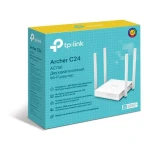 Роутер TP-LINK Archer C24, White, Wi-Fi 802.11a/b/g/n/ac, до 733 Mb/s, 2.4/5GHz, 4x10/100 Mb/s, RJ45 10/100Mb/s, 4 зовнішні незнімні антени - Зображення 4