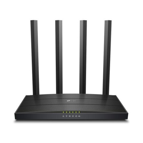 Роутер TP-LINK Archer C6U, Black, Wi-Fi 802.11a/b/g/n/ac, до 867 Mb/s, 2.4/5GHz, 4x100/1000 Mb/s, RJ45 100/1000Mb/s, 4 зовнішні незнімні антени