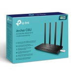 Роутер TP-LINK Archer C6U, Black, Wi-Fi 802.11a/b/g/n/ac, до 867 Mb/s, 2.4/5GHz, 4x100/1000 Mb/s, RJ45 100/1000Mb/s, 4 зовнішні незнімні антени - Зображення 3