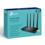 Роутер TP-LINK Archer C6U, Black, Wi-Fi 802.11a/b/g/n/ac, до 867 Mb/s, 2.4/5GHz, 4x100/1000 Mb/s, RJ45 100/1000Mb/s, 4 зовнішні незнімні антени - Зображення 3
