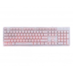 Клавіатура Gembird KB-UML3-01-W-UA, 3-х кольорове підсвічування клавіш, USB, White (KB-UML3-01-W-UA)
