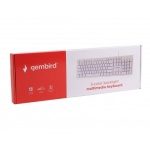 Клавіатура Gembird KB-UML3-01-W-UA, 3-х кольорове підсвічування клавіш, USB, White (KB-UML3-01-W-UA) - Зображення 5