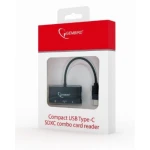 Кардридер USB Gembird UHB-CR3-02, Black, Type-C 3.1 - microSD / SD / USB 2.0 - Зображення 2