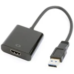 Перехідник USB 3.0 (M) - HDMI (F), Cablexpert, Black, 15 см (A-USB3-HDMI-02)