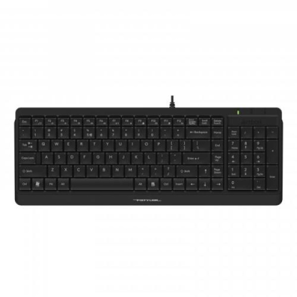 Клавіатура A4Tech FK15 "Fstyler", Black, USB, 12 мультимедійних кнопок, захист від бризок, 1.5 м, UA/RU/US