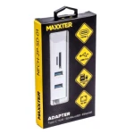 Хаб USB Maxxter NECH-2P-SD-01, Silver, Type-C 3.1 - 2xUSB 3.0 / GLan / microSD / SD, кабель 17 см, алюмінієвий корпус - Зображення 3