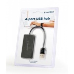 Хаб USB Gembird UHB-U2P4-04, Black, USB 2.0 - 4xUSB 2.0, кабель 15 см - Зображення 2