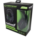Навушники Esperanza HX430 "Thunderbird", Black/Green, 3.5 мм, мікрофон, 105 дБ, 32 Ом, 2 м (EGH430) - Зображення 2