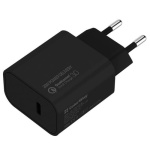 Мережевий зарядний пристрій ColorWay, Black, 1xUSB-C, PD, QC3.0, 3A, 20W (CW-CHS026PD-BK)