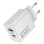 Мережевий зарядний пристрій ColorWay, White, 1xUSB-C/PD, 1хUSB/QC3.0, 3A, 20W (CW-CHS025QPD-WT)