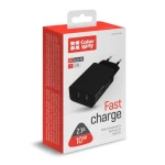 Мережевий зарядний пристрій ColorWay, Black, 2xUSB, 2.1A, 10W (CW-CHS015-BK) - Зображення 5